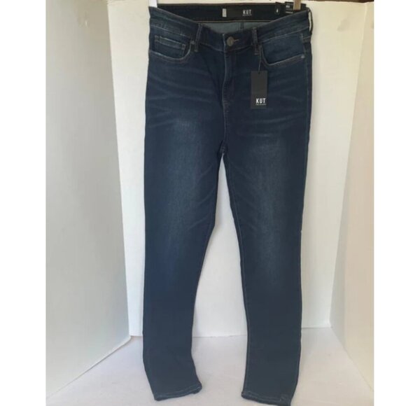 KUT From The Kloth Mia High Rise Toothpick Skinny Jean Womens 8 Blue Denim - Picture 4 of 9